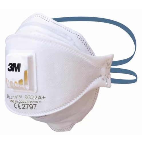 WORKWEAR, SAFETY & CORPORATE CLOTHING SPECIALISTS 3M Particulate Disp Respirator 9322A+P2 Flat Fold with Valve (Box 10)