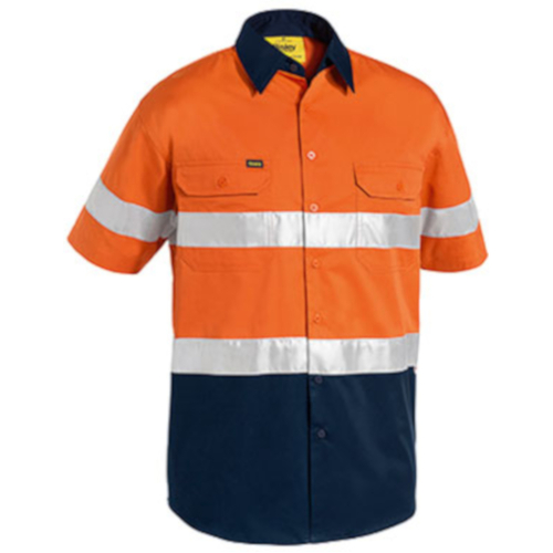 WORKWEAR, SAFETY & CORPORATE CLOTHING SPECIALISTS 3M TAPED TWO TONE HI VIS COOL LIGHTWEIGHT SHIRT - SHORT SLEEVE