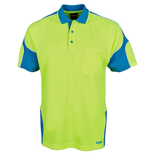 WORKWEAR, SAFETY & CORPORATE CLOTHING SPECIALISTS - JB's HI VIS 4602.1 S/S ARM PANEL POLO