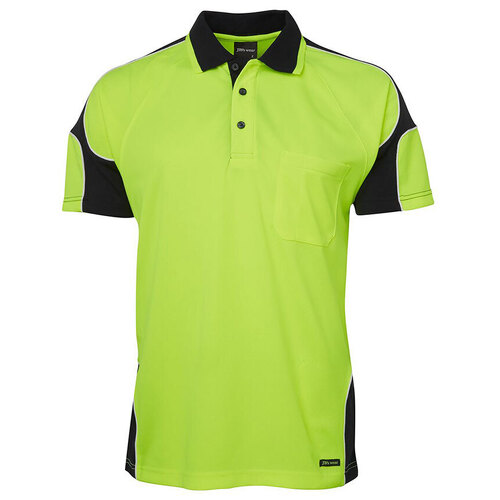WORKWEAR, SAFETY & CORPORATE CLOTHING SPECIALISTS JB's HI VIS 4602.1 S/S ARM PANEL POLO