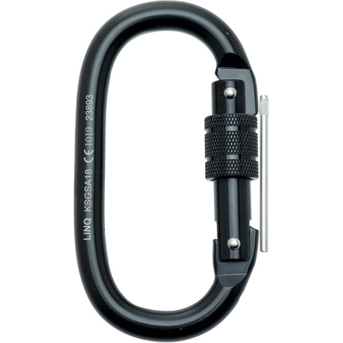 WORKWEAR, SAFETY & CORPORATE CLOTHING SPECIALISTS Karabiner - Screw Gate Steel Alloy 18mm