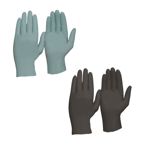 WORKWEAR, SAFETY & CORPORATE CLOTHING SPECIALISTS Disposable Black Nitrile Powder Free Gloves