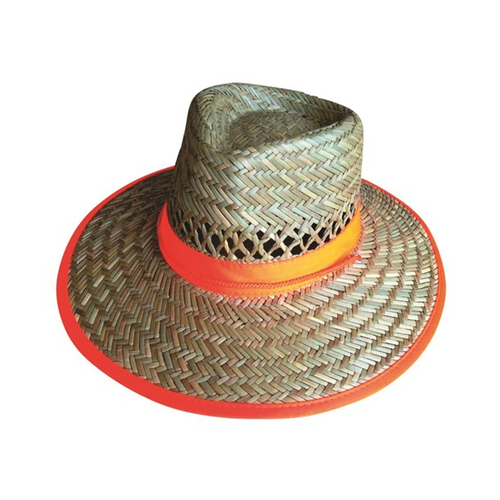 WORKWEAR, SAFETY & CORPORATE CLOTHING SPECIALISTS - STRAW HAT HI VIS ORANGE BAND 2XL