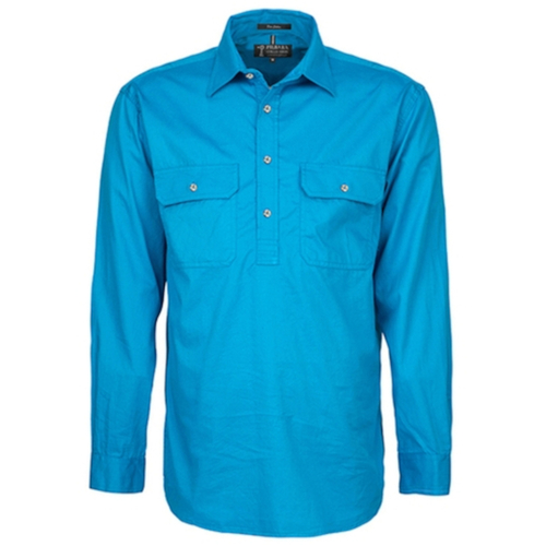 WORKWEAR, SAFETY & CORPORATE CLOTHING SPECIALISTS - Men's Pilbara Shirt - Closed Front Light Weight Long Sleeve