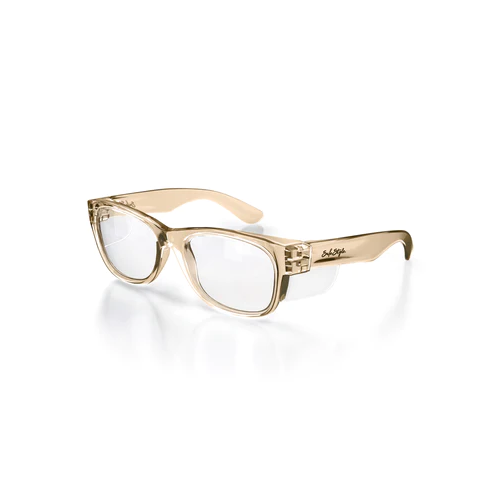 WORKWEAR, SAFETY & CORPORATE CLOTHING SPECIALISTS - Classics Champagne Frame/ Clear UV400 Lens - Clear - One Size