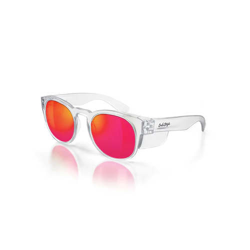 WORKWEAR, SAFETY & CORPORATE CLOTHING SPECIALISTS - CruisersClear Frame/Mirror Red Polarised UV400 - Polarised - One Size