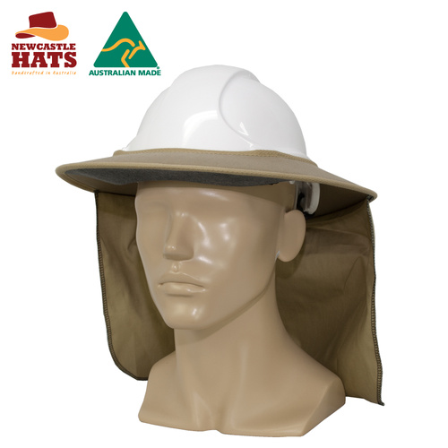 WORKWEAR, SAFETY & CORPORATE CLOTHING SPECIALISTS Hard Hat Brim Double sided with Brimlock and PolyCotton Flap